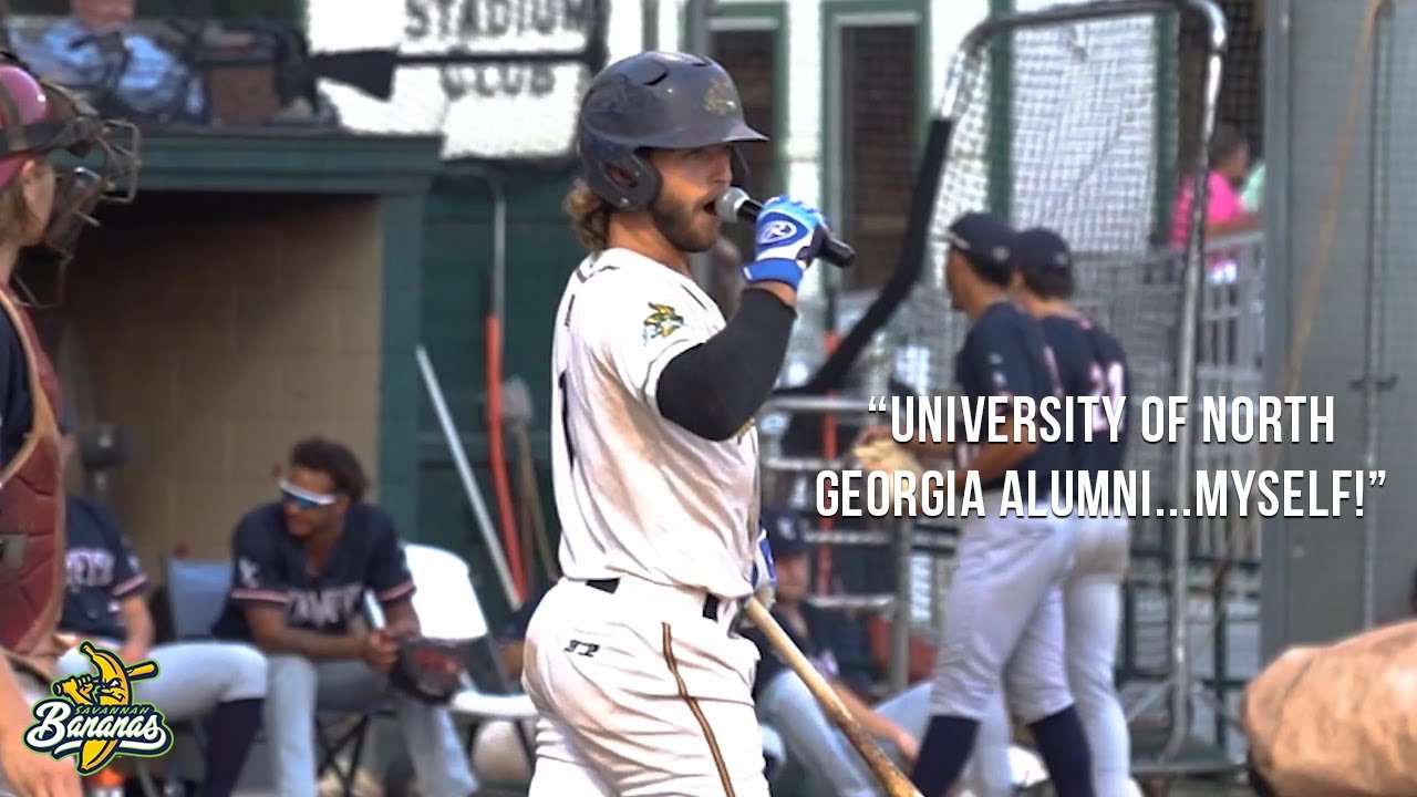 Baseball Player Introduces Himself Coming Up To Bat - The Savannah Bananas  