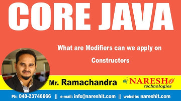 What are modifiers can we apply on Constructors | Core Java Tutorial
