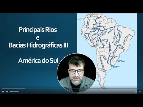 Principais Rios e Bacias Hidrográficas da América do Sul.
