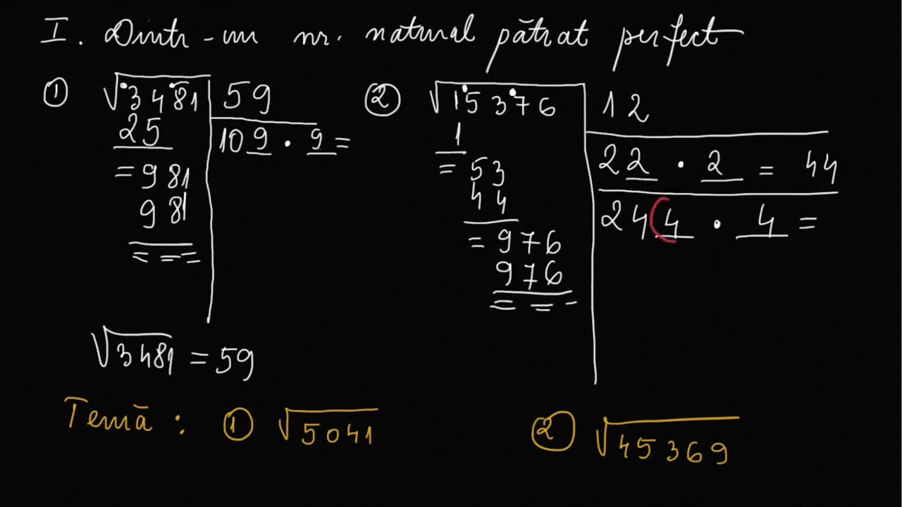 Algoritmul de extragere a radicalului (de ordinul al-2-lea)