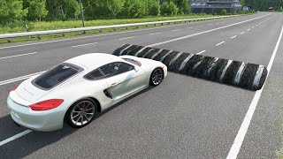 Cars vs Massive Speed Bumps – BeamNG.Drive 4k
