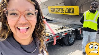 A Day In The Life of a Hotshot and His Wife | 15.4 Wide Oversized Load with Escorts Trucking Vlog