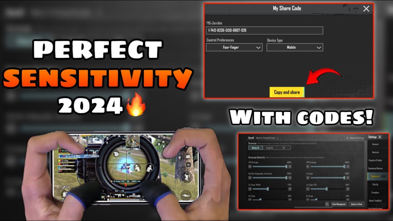 New Update 3.4🔥Best Sensitivity Code + Control Settings Pubg Mobile ...