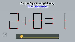 Matchstick Studio # | Fix the math equation by moving one or two matchsticks |Logic puzzles