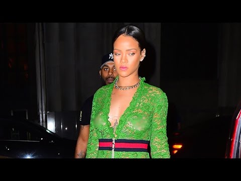 See Through Top Rihanna Sheer