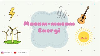 Macam-macam energi - Pelajaran IPA kelas 4 SD/MI