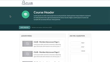 OptimizePress Club: Club - Membership Course Page Template