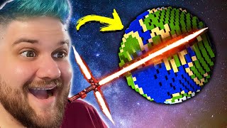 Sabre de Luz e Planeta SECRETO do Minecraft em Solar Smash