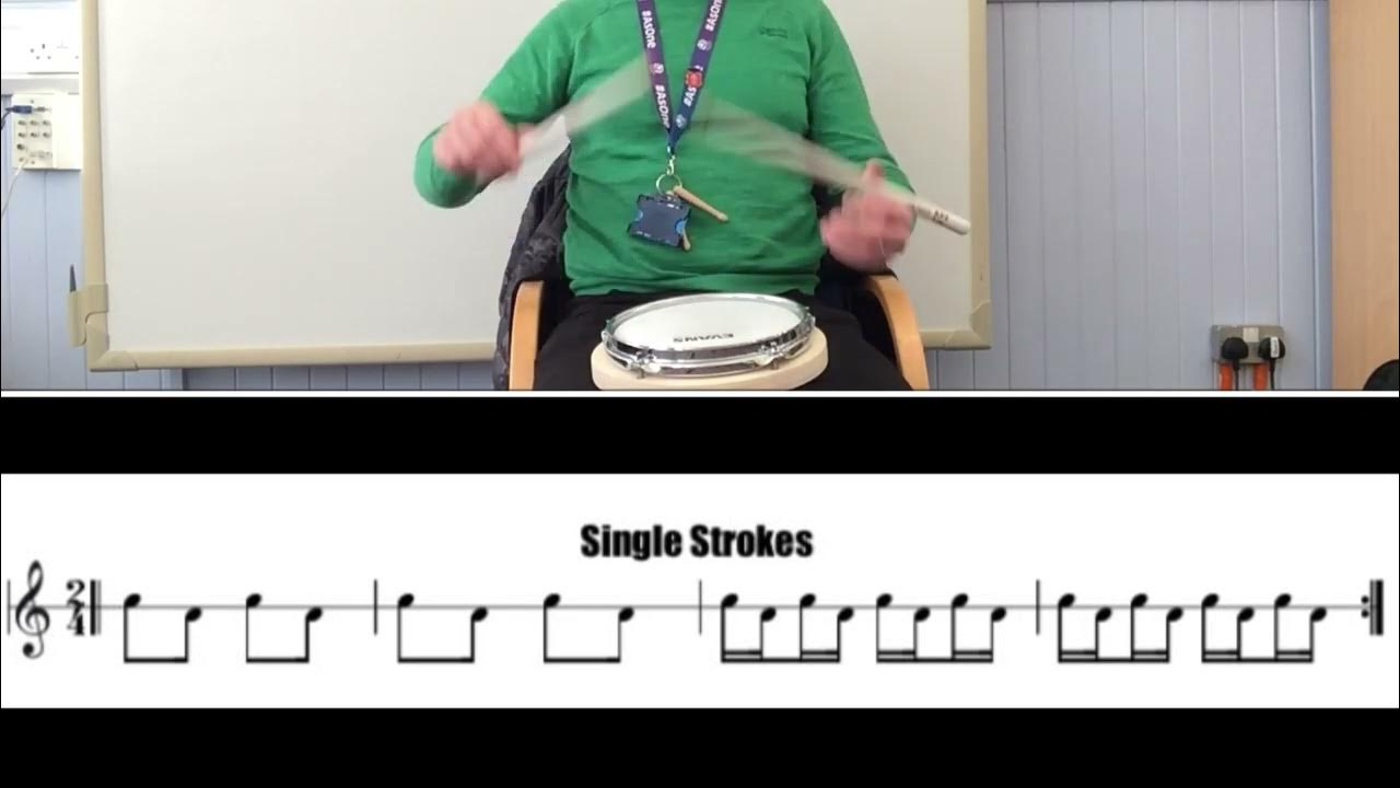 Single Strokes Beginner Snare Drum Exercise YouTube