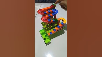 Satisfying ASMR Marble Run On Funny Track From Lego Building Blocks #asmr #satisfying #shorts #lego