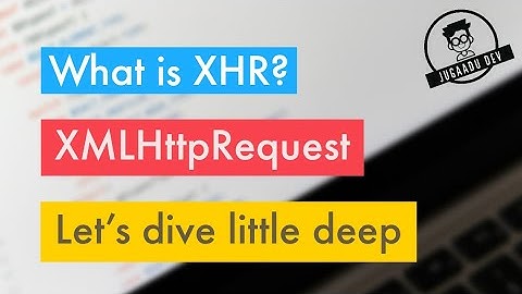 XHR in JavaScript