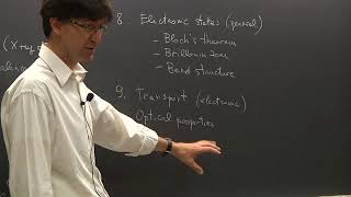 ICTP Solid state physics Lecture 2 of 20