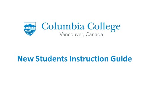 New Students Instruction Guide