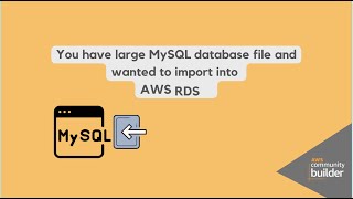 How to import large database file into AWS RDS ? | AWS Tutorial For Beginners