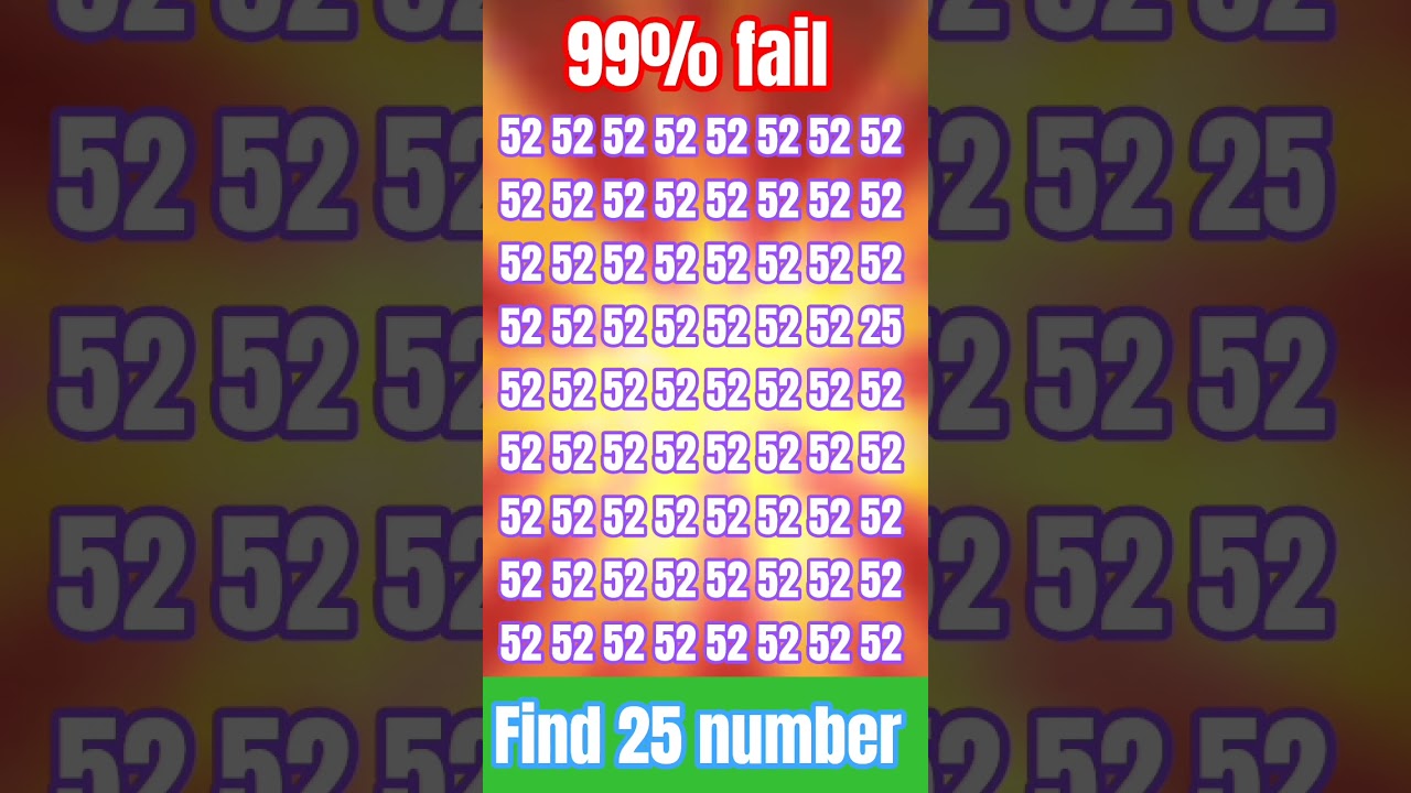 find 25 number #quiz #puzzle