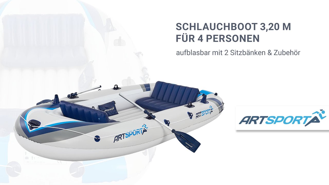 Gommone Gonfiabile 3.2m Per 4 Persone - Con Panche, Remi E Kit Completo Per Il Mare - Foto 7