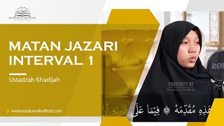 MATAN JAZARI INTERVAL 1 || USTADZAH KHADIJAH || MASKANUL HUFFADZ INDONESIA