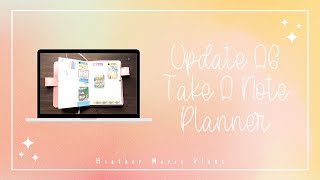 Update Take A Note A6 Planner  | @heathermarieplans