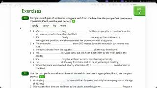 Learn English grammar with Advanced Grammar in Use – Unit 7: Past Perfect & Continuous Tenses