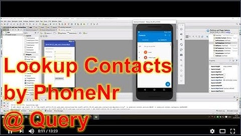 Android Studio #25: Lookup Contacts by Query the Phone Number