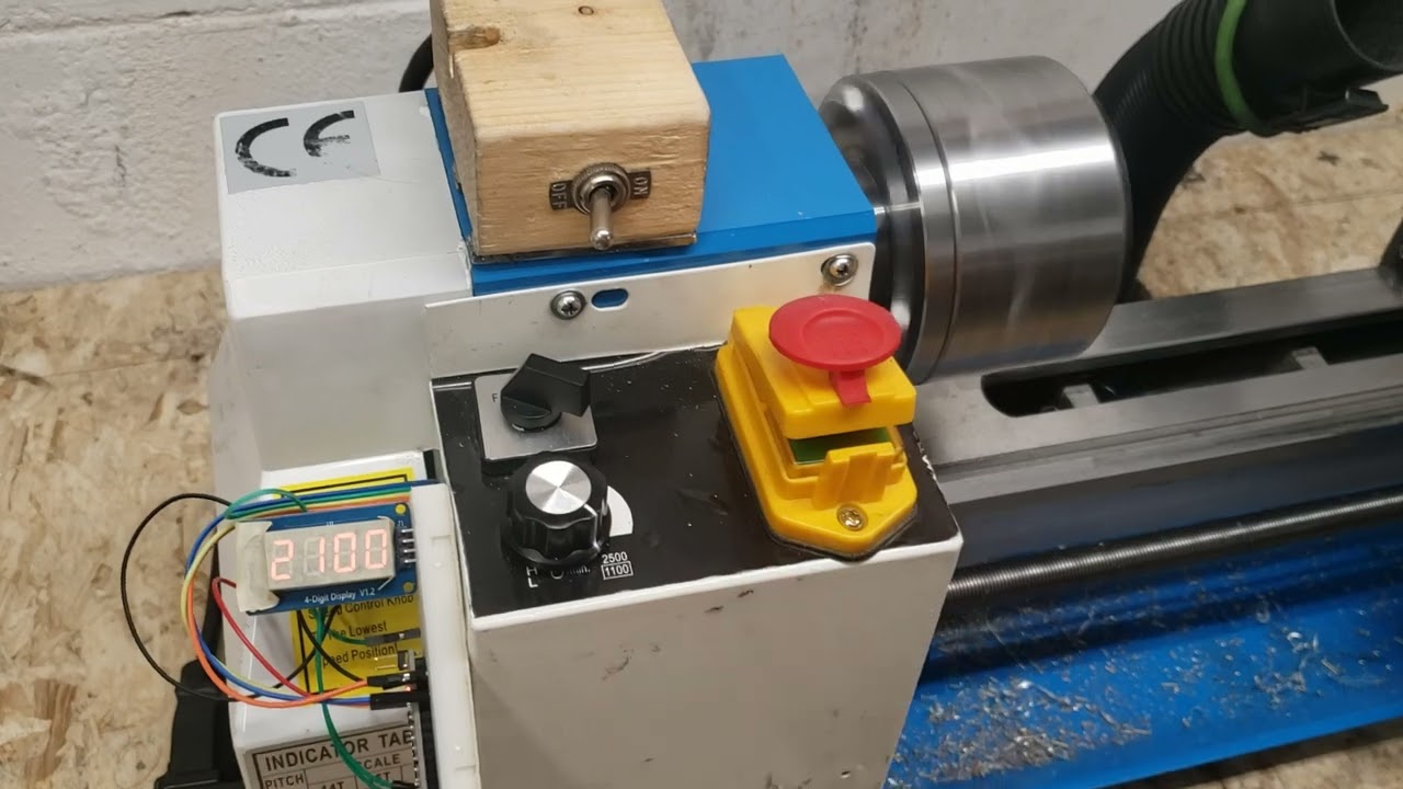 Mini Lathe RPM display with Arduino - YouTube