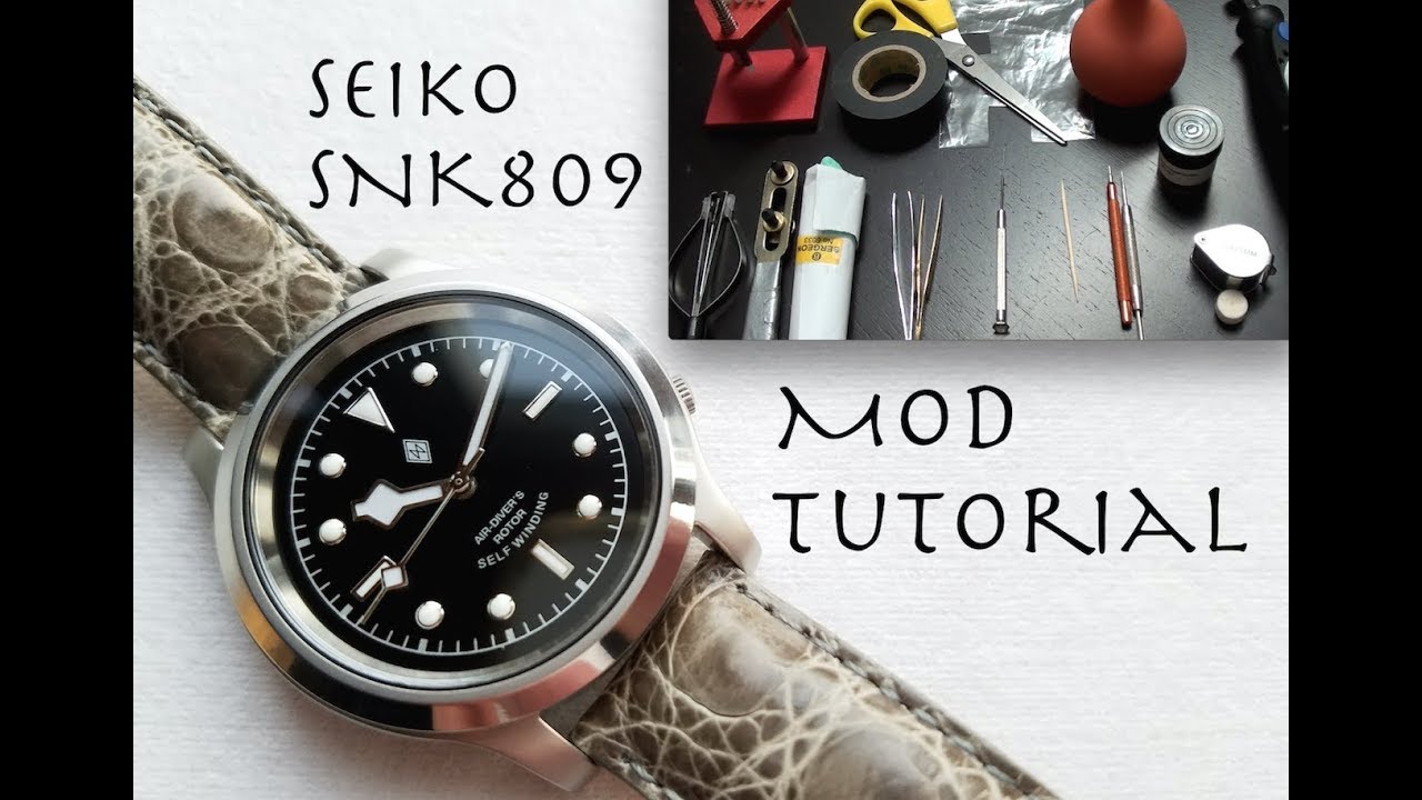 SEIKO SNK809 / SKX007 MOD TUTORIAL - How To Modify A Seiko SNK / SKX -  YouTube