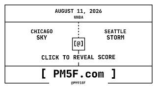 Chicago Sky CHI Seattle Storm SEA WNBA Final Box Score AUGUST 11 2026