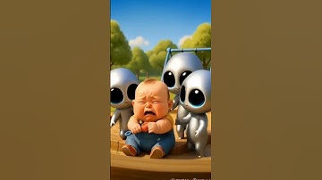 Baby Cries on Ground and Aliens Suddenly Appear | baby cry video #babycrying #babycryingvideo