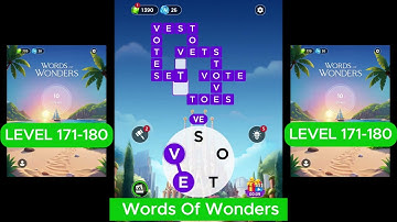 Words of Wonders Levels 171–180 Walkthrough & Answers English Study Vocabulary #wordsofwonders #wow