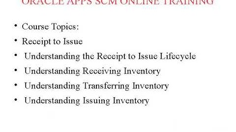 Oracle Apps SCM Online Training