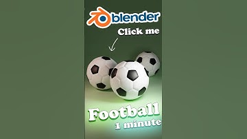 How to Create a football in 1 minute | Blender tutorial ⚽