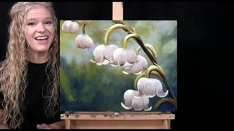 How to Draw and Paint LILIES OF THE VALLEY with Acrylics - Time Lapse - Beginner Painting Tutorial