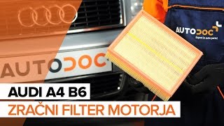 Kako zamenjati Zracni filter A4 (8E2, B6) - video priročniki po korakih