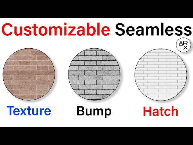 Editable Seamless Textures, Bump and Hatch Patterns on