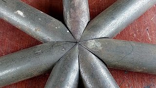 few people know , the easiest way welder on 7 way pipe joints | round pipe cutting trick