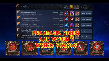 How to Craft Phantasia Desert and World 8 Weekly Summons