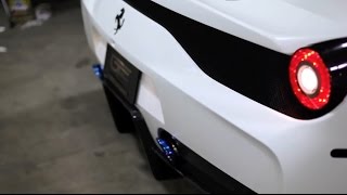 In this video you see a ferrari 458 speciale with an fi exhaust
systemy installed. stands for frequency intelligent and is new brand
supercar...