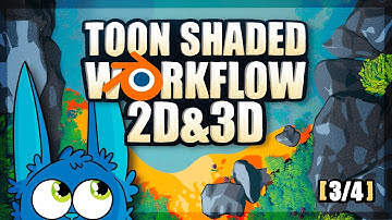 Blender Toon/Cel Shader Tutorial 2D Grease Pencil + 3D Modelling [3/4]
