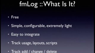 AppWorks Presents: fmLog for your FileMaker Application