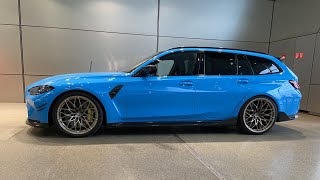 2024 BMW M3 Touring G81 in Riviera Blau + M Performance Parts