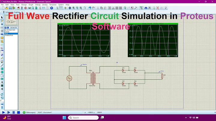 Full Wave Rectifier Circuit Simulation in Proteus Software