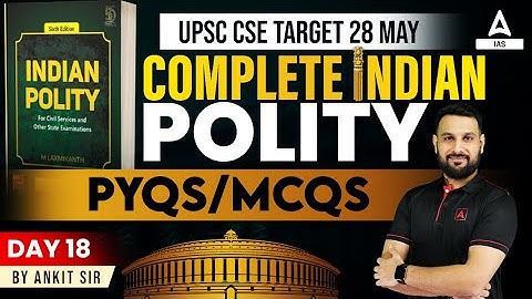 INDIAN POLITY PYQs/MCQs For UPSC CSE 2023 | MCQs 2023 PRELIMS By Ankit Sir