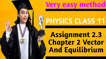 Assignment 2.3 Physics Class 11 Chapter 02 Vector and Equilibrium