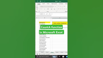 COUNTA in Microsoft Excel #countif #counta #excelhacks #exceltricks #exceltipsandtricks