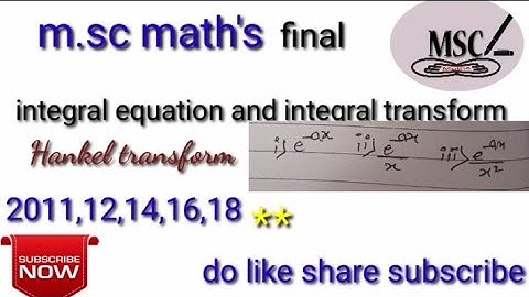 Henkel transform/ m.sc math