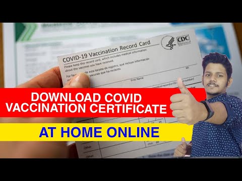 Download Your Covid Vaccination Certificate At Home Online