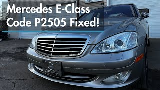 Mercedes-Benz 2007 S550 W221 Code P2505 FIXED - it was a relay!