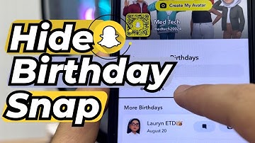 How to Hide Birthday on Snapchat Profile || Remove Birthday Snap