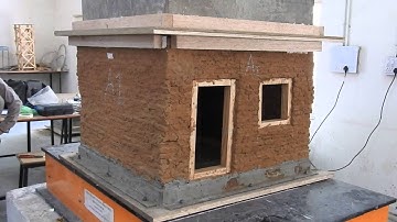 Shake table testing of adobe masonry house-1