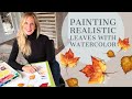 REALISTIC Fall Leaves in Watercolor